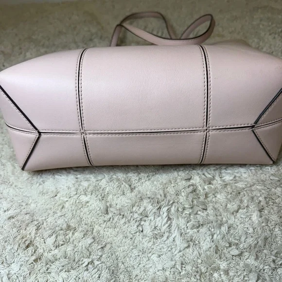 Tory Burch T Block North South Tall Tote Pink Shell - Picture 6 of 13